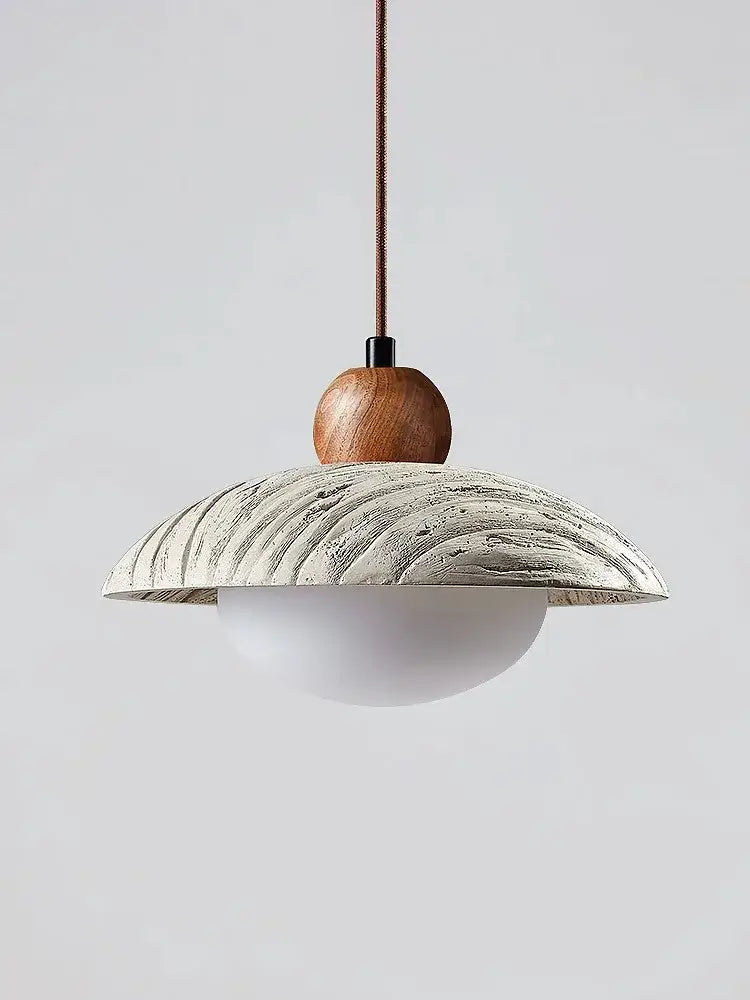 Wabi-sabi off-white cement pendant chandelier dining room light