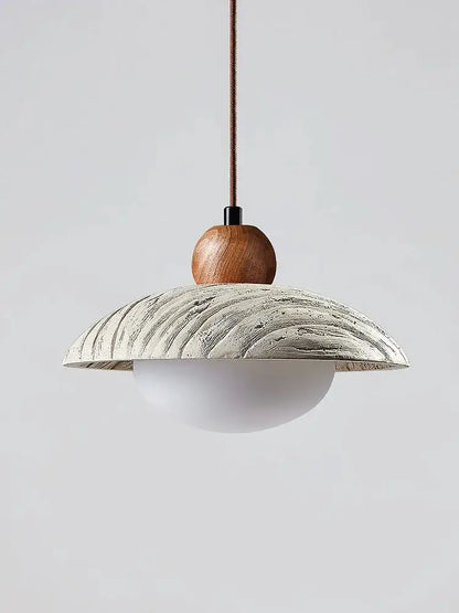 Wabi-sabi off-white cement pendant chandelier dining room light