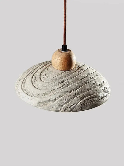 Wabi-sabi off-white cement pendant chandelier dining room light