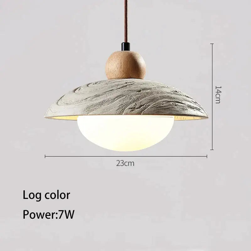 Wabi-sabi off-white cement pendant chandelier dining room light
