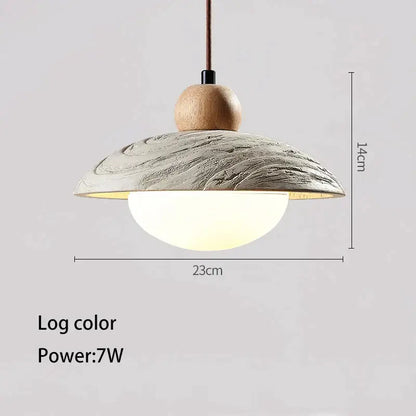 Wabi-sabi off-white cement pendant chandelier dining room light