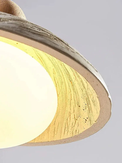 Wabi-sabi off-white cement pendant chandelier dining room light
