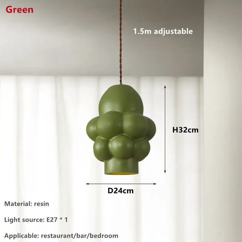 Wabi sabi off white creamy wind led chandelier dining room light