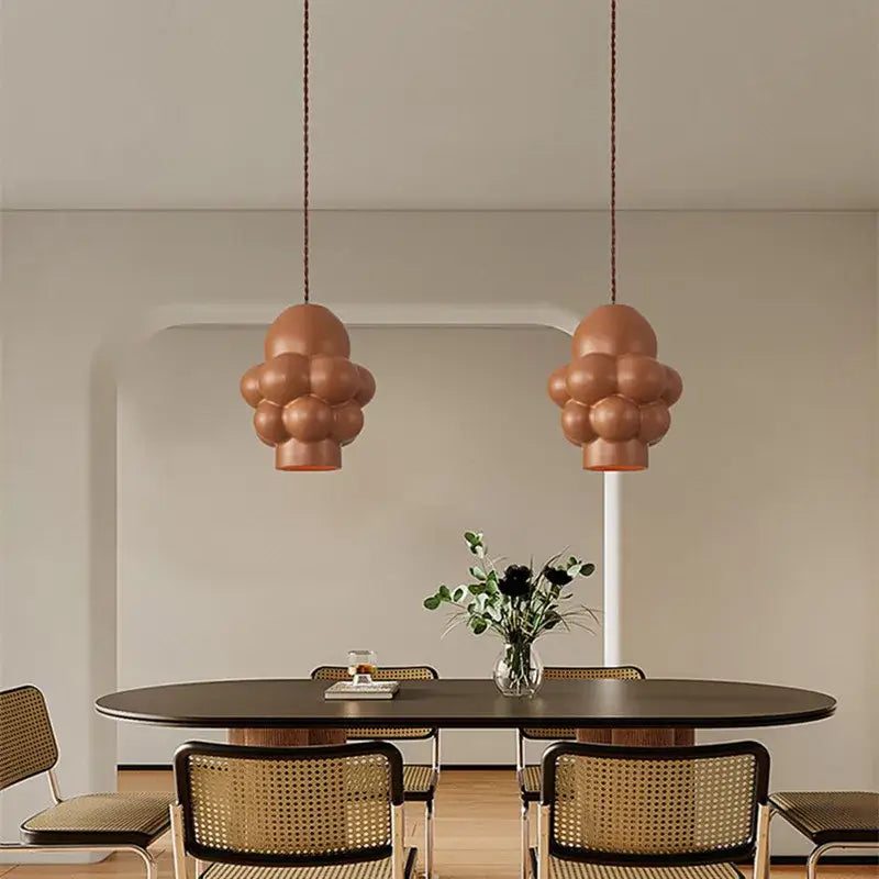 Wabi sabi off white creamy wind led chandelier dining room light