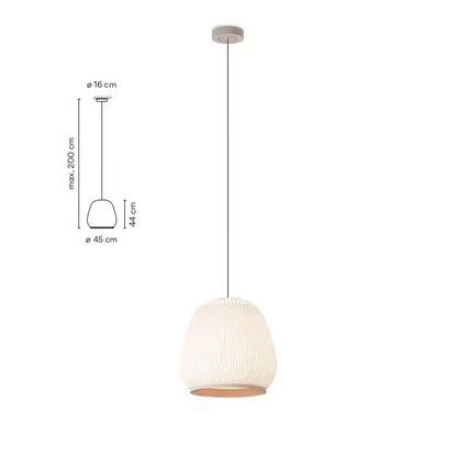 Wabi-sabi ribbed fabric light luxury chandelier – bedroom pendant light