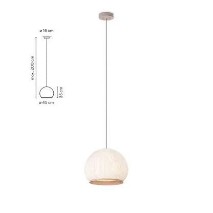 Wabi-sabi ribbed fabric light luxury chandelier – bedroom pendant light