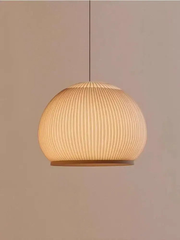Wabi-sabi ribbed fabric light luxury chandelier – bedroom pendant light