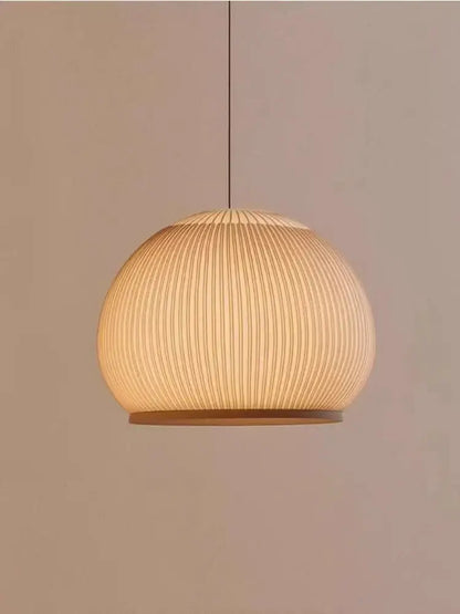 Wabi-sabi ribbed fabric light luxury chandelier – bedroom pendant light