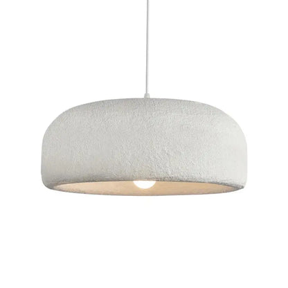 Wabi sabi textured white ceramic led pendant light for dining room