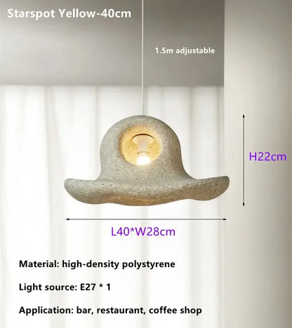 Wabi sabi white cloud island led chandelier bedroom pendant light