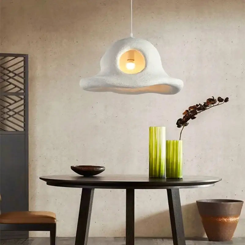 Wabi sabi white cloud island led chandelier bedroom pendant light