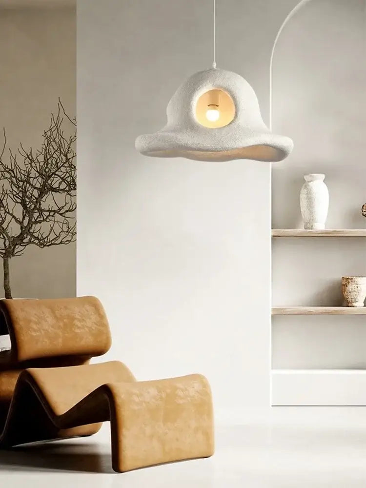 Wabi sabi white cloud island led chandelier bedroom pendant light
