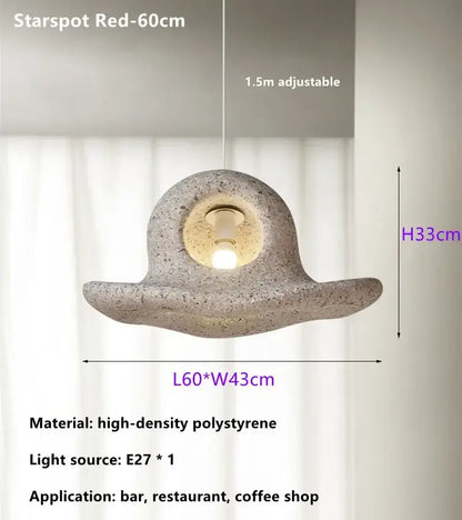 Wabi sabi white cloud island led chandelier bedroom pendant light