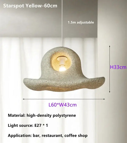 Wabi sabi white cloud island led chandelier bedroom pendant light