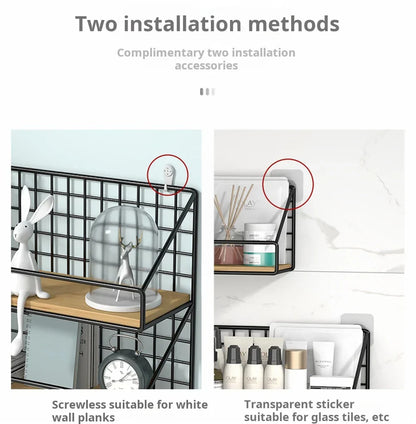 DecorBites™ Wall Mounted Storage Shelves and Baskets
