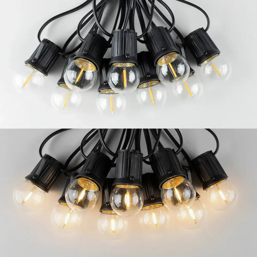 Warm white g40 e27 1w led globe bulbs 15 pack outdoor patio light
