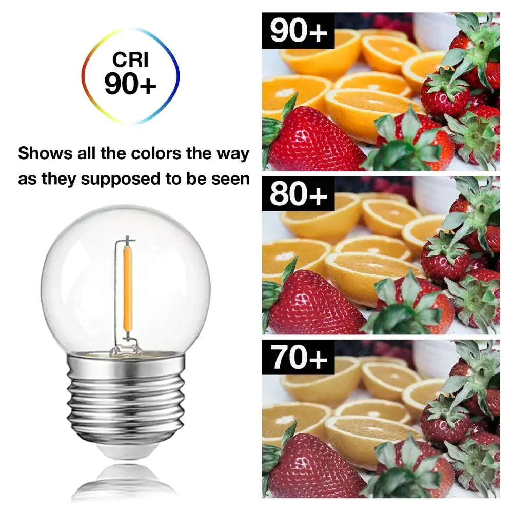 Warm white g40 e27 1w led globe bulbs 15 pack outdoor patio light