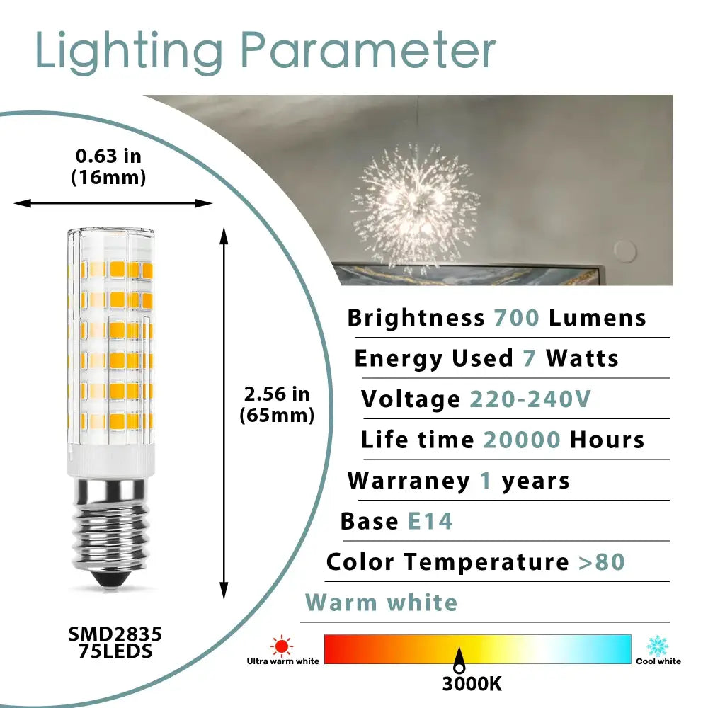 Warm white g9 led corn bulb kitchen chandelier light