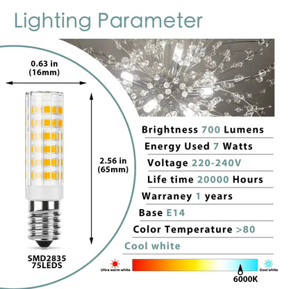 Warm white g9 led corn bulb kitchen chandelier light