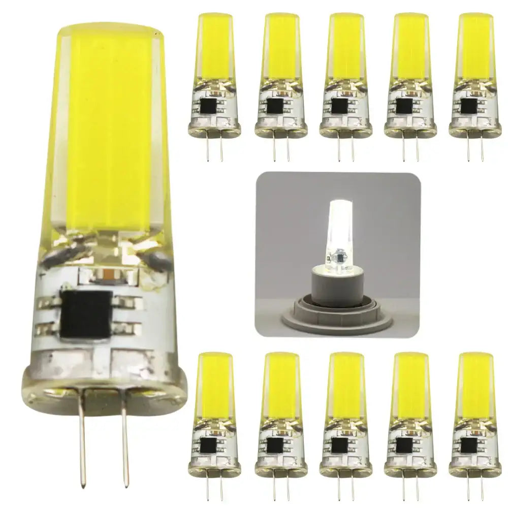 Warm yellow glass g4 cob led bulb – living room crystal light