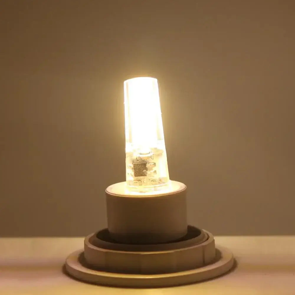 Warm yellow glass g4 cob led bulb – living room crystal light