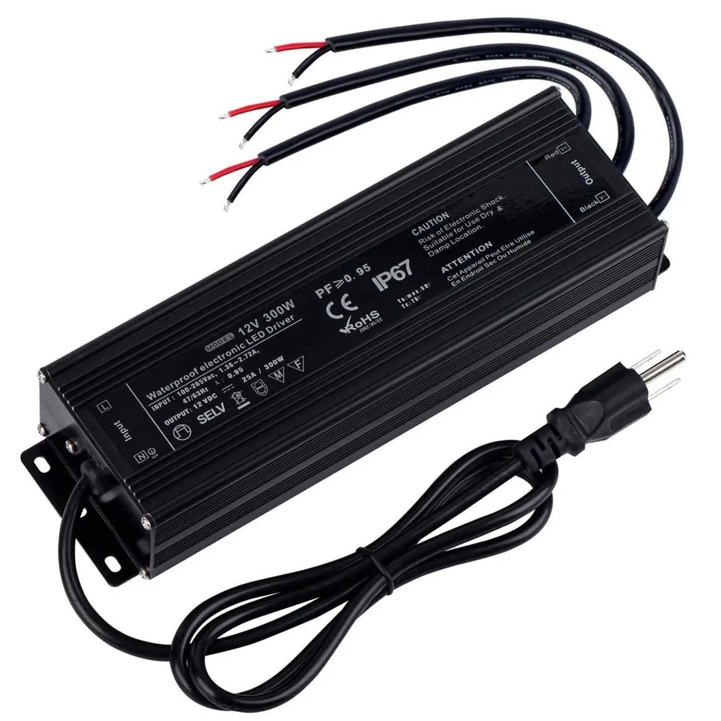 Waterproof LED Transformer for Outdoor Lighting Power Supply