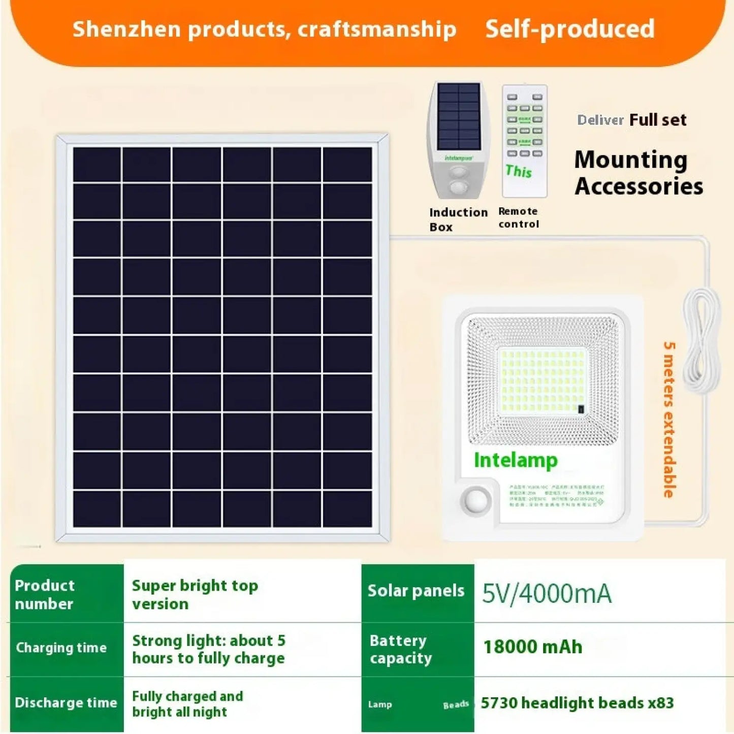 Waterproof Outdoor Solar Lamp for Home & Pathways