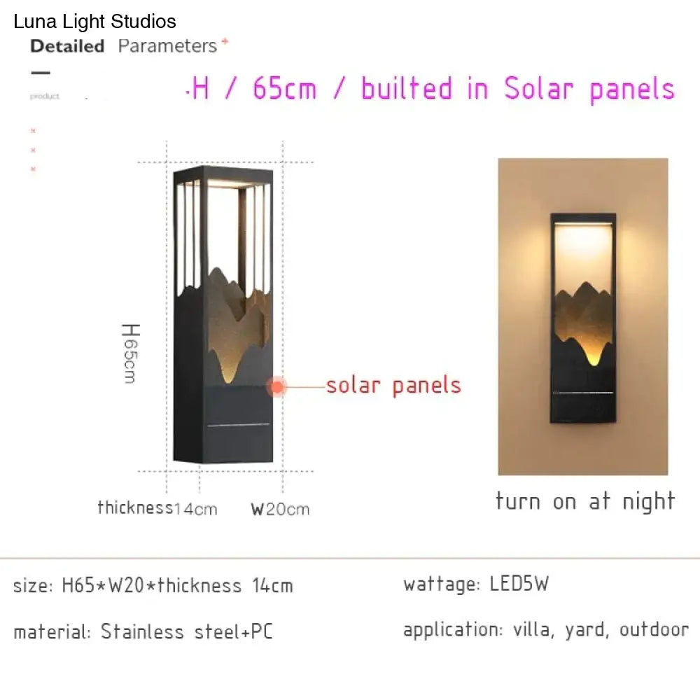DecorBites™ Waterproof Solar LED Outdoor Light - Garden Decoration Lamps for Balcony, Courtyard, Street, and Wall Lighting