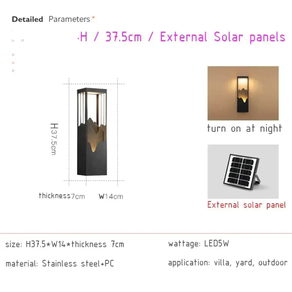 DecorBites™ Waterproof Solar LED Outdoor Light - Garden Decoration Lamps for Balcony, Courtyard, Street, and Wall Lighting
