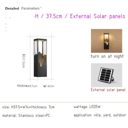 DecorBites™ Waterproof Solar LED Outdoor Light - Garden Decoration Lamps for Balcony, Courtyard, Street, and Wall Lighting