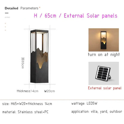 DecorBites™ Waterproof Solar LED Outdoor Light - Garden Decoration Lamps for Balcony, Courtyard, Street, and Wall Lighting