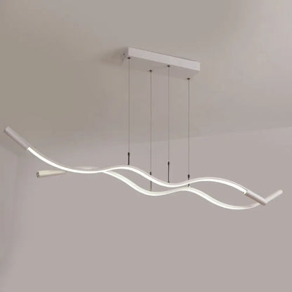 DecorBites™ Wave Shaped Aluminum Pendant Lamp - Minimalistic Dining Room Island Lighting