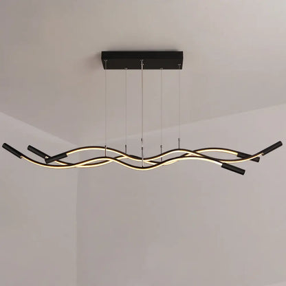 DecorBites™ Wave Shaped Aluminum Pendant Lamp - Minimalistic Dining Room Island Lighting