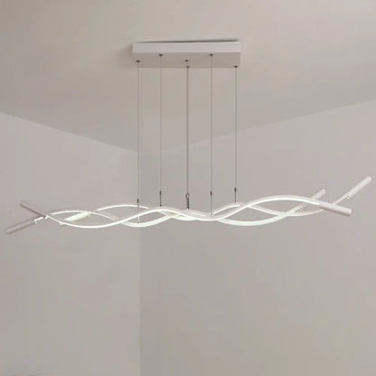 DecorBites™ Wave Shaped Aluminum Pendant Lamp - Minimalistic Dining Room Island Lighting