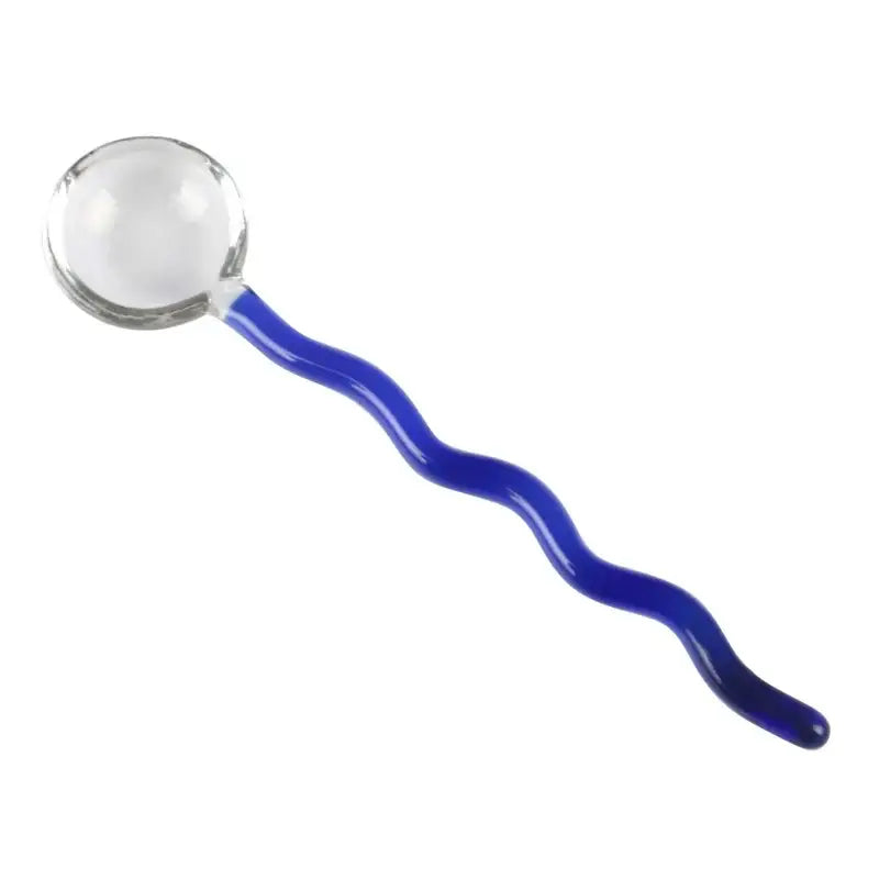 Wavy colorful glass spoon coffee stirring rod kitchen set
