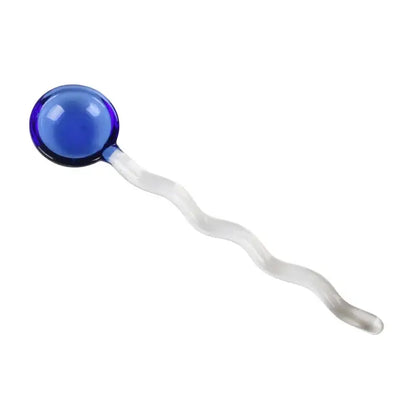 Wavy colorful glass spoon coffee stirring rod kitchen set