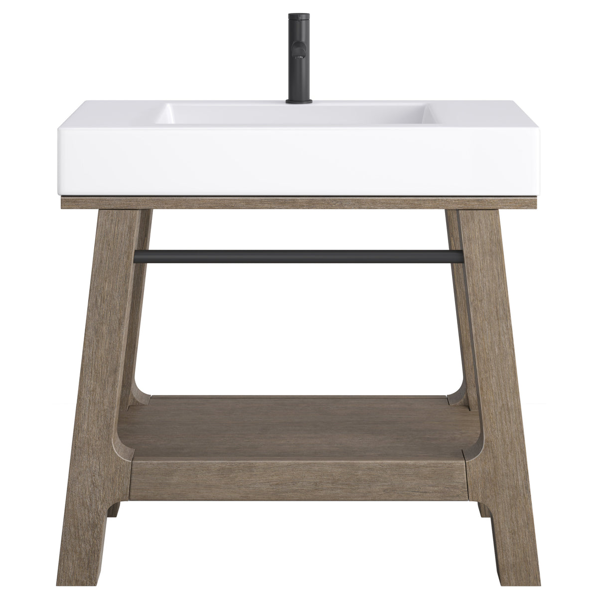 James Martin Auburn 36" Single Console Vanity, Weathered Timber