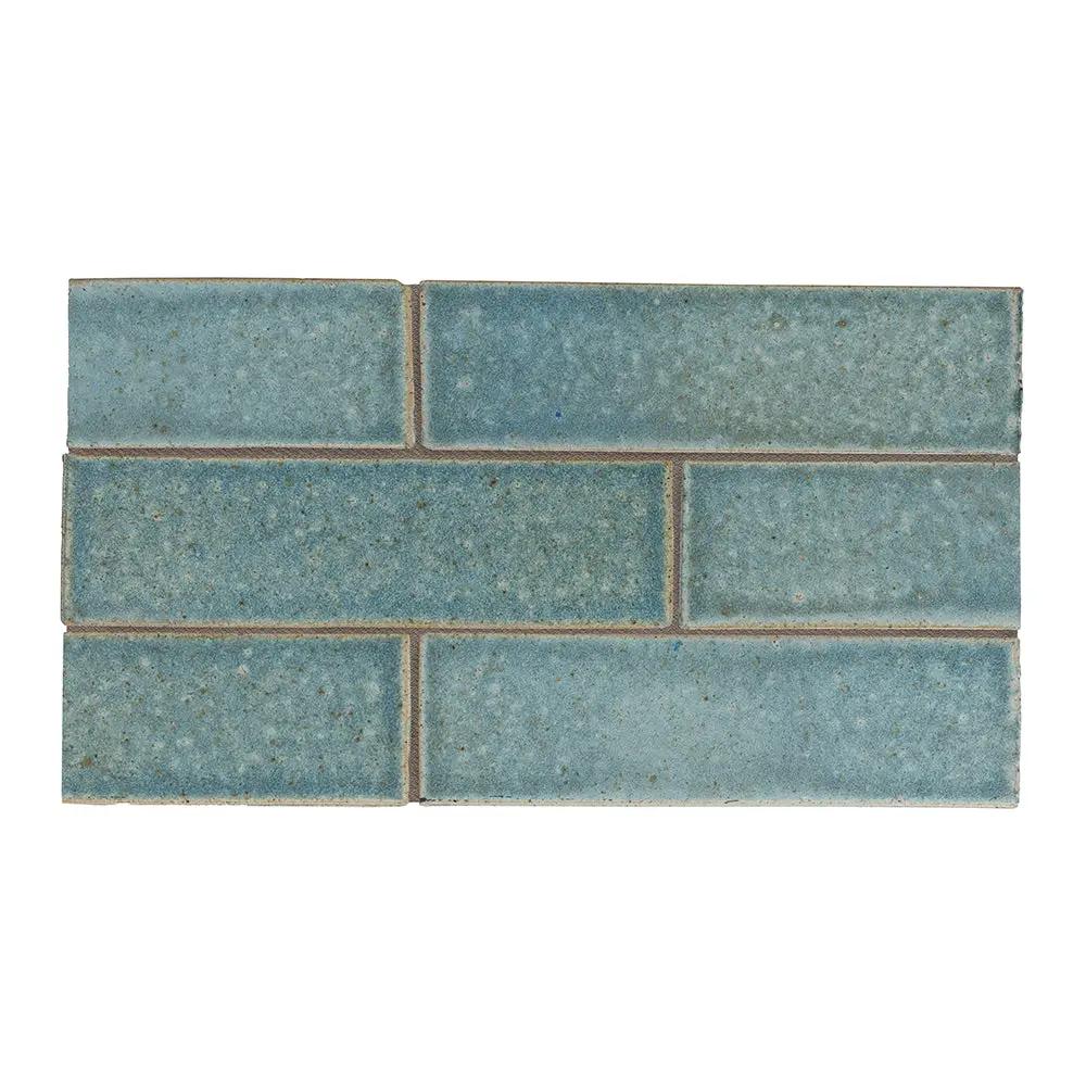 Washed Denim Fine Textured Glazed Terracotta Tiles 2 1/8x7 1/2