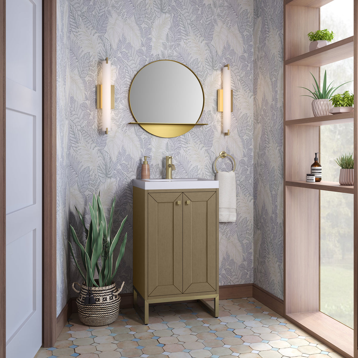 James Martin Chianti 20" Single Bathroom Vanity, Walnut Whisper