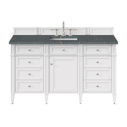 James Martin Brittany 60" Single Bathroom Vanity, Bright White