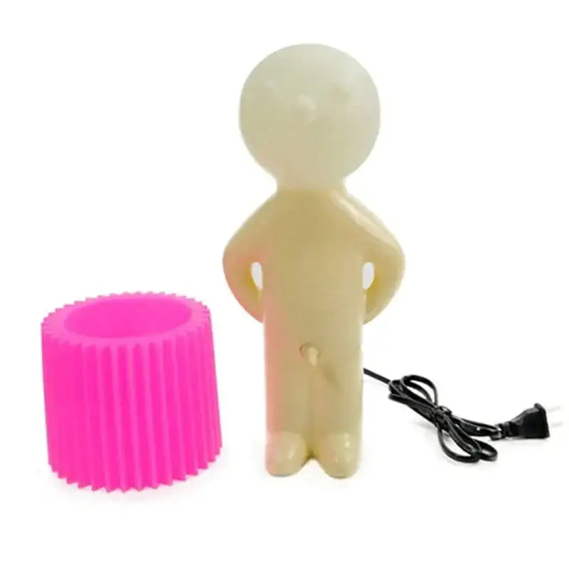 Whimsical orange creative night light – bedroom standing figure lamp