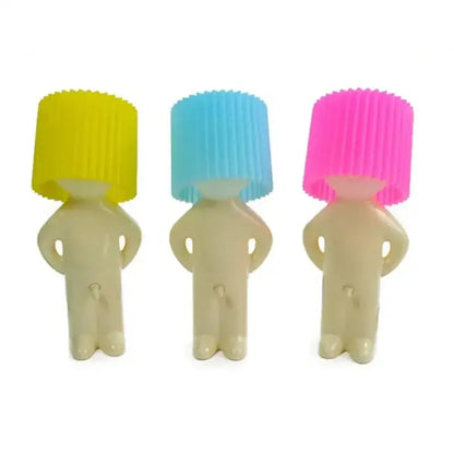 Whimsical orange creative night light – bedroom standing figure lamp