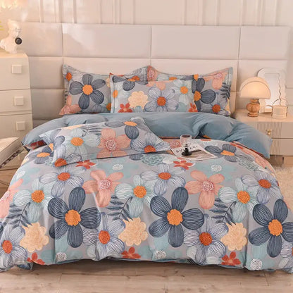 Whimsical pastel mint cotton thickened bedding set bedroom decor