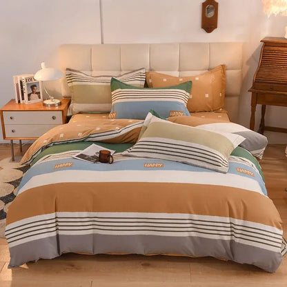 Whimsical pastel mint cotton thickened bedding set bedroom decor