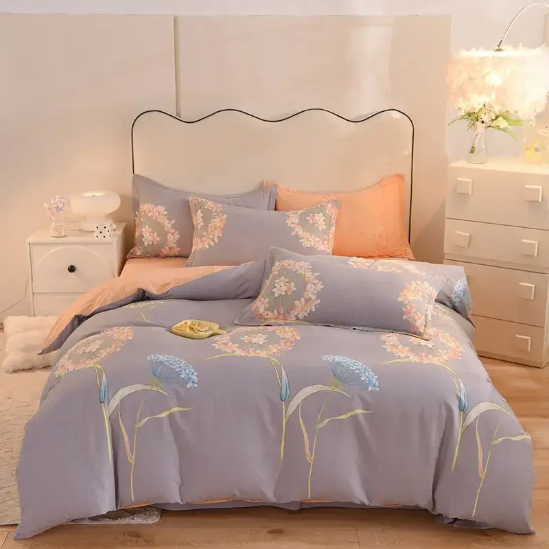 Whimsical pastel mint cotton thickened bedding set bedroom decor
