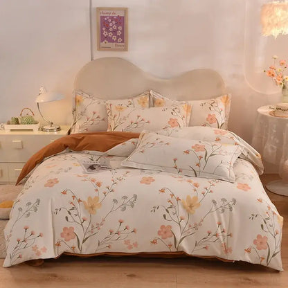 Whimsical pastel mint cotton thickened bedding set bedroom decor