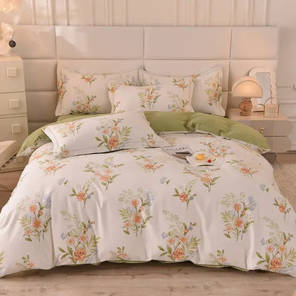 Whimsical pastel mint cotton thickened bedding set bedroom decor