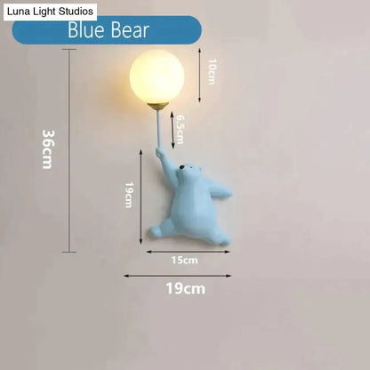 Whimsical pink polka dot fairy girl wall lamp for bedroom