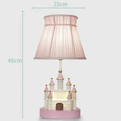 Whimsical pink & white castle kids chandelier led bedroom light