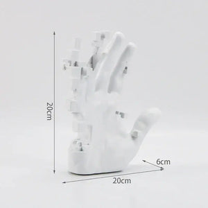 White abstract mosaic sculpture resin figurine living room decor